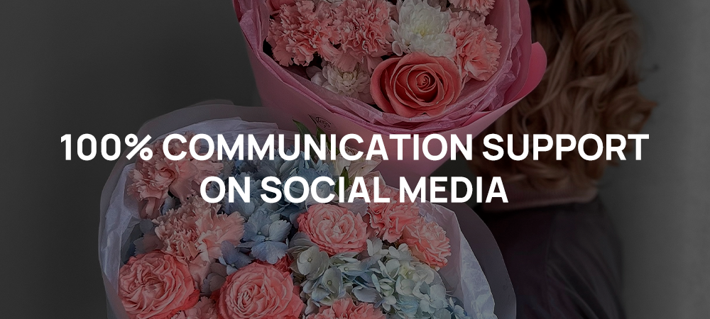 100% communication support on social media